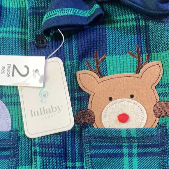 2Piece Set Holiday Outfit & Hat Snowman & Rudolph - Picture 5 of 7